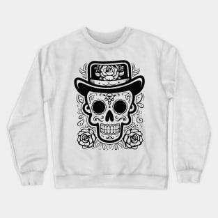 Roses of Remembrance: A Dia de Muertos Tribute Crewneck Sweatshirt